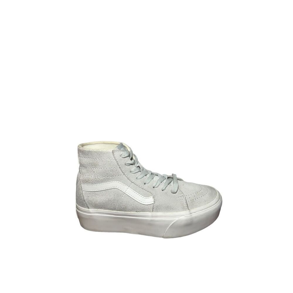 Vans Women’s Sk8-Hi Platform Sneaker - Light Gray & White size 7.5
